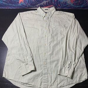 American Eagle Outfitters Light Green Plaid Shirt